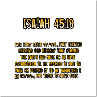 Isaiah 45:18 Posters and Art